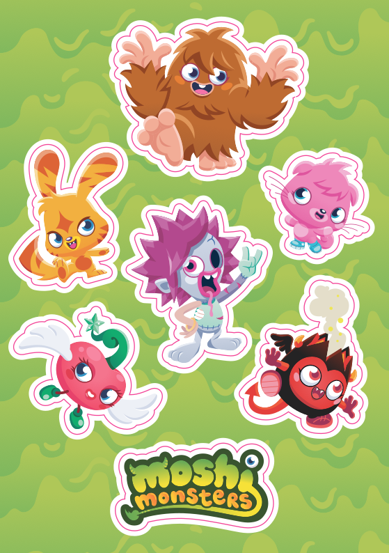 Moshi Monsters Sticker Pack