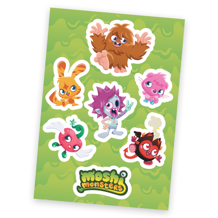 Moshi Monsters Sticker Pack